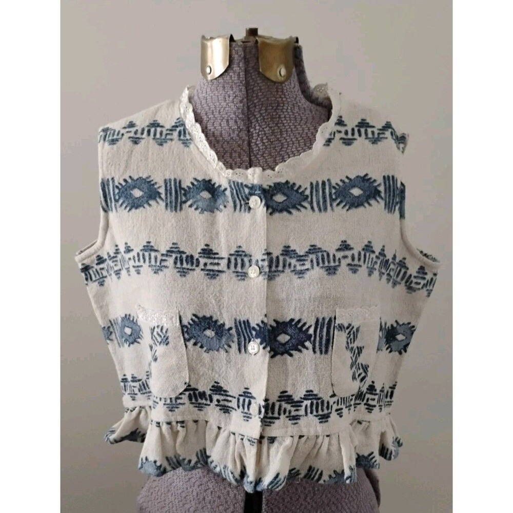 Vtg 90s Little Angels By Angelique NYC Womens Boho Festival Southwestern Sz M